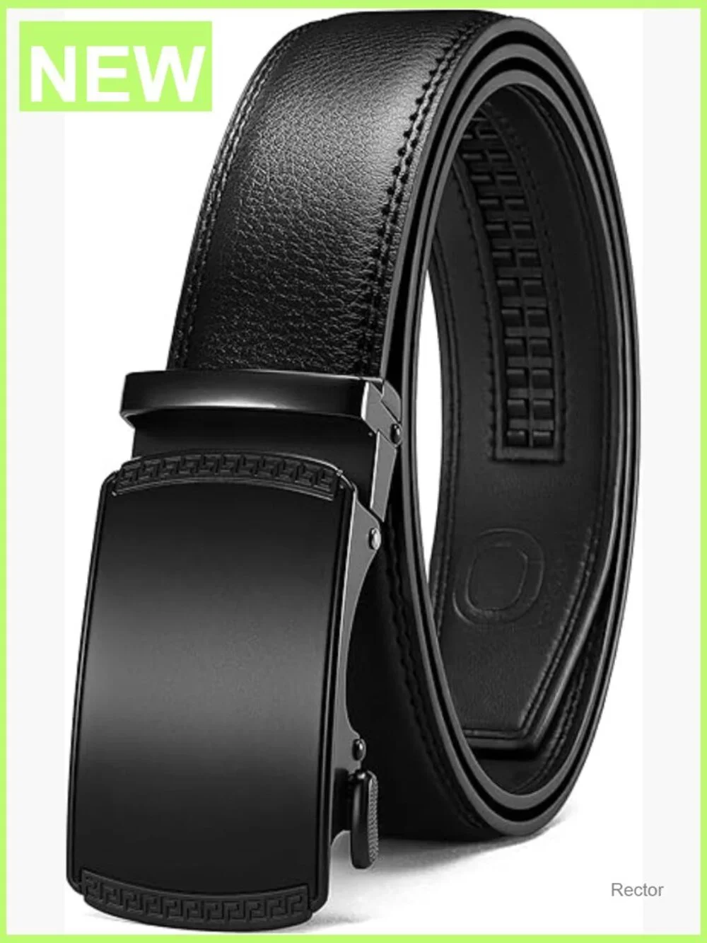 Mens Leather Ratchet Belt Adjustable - 35mm Width, Customizable Fit, Effortless